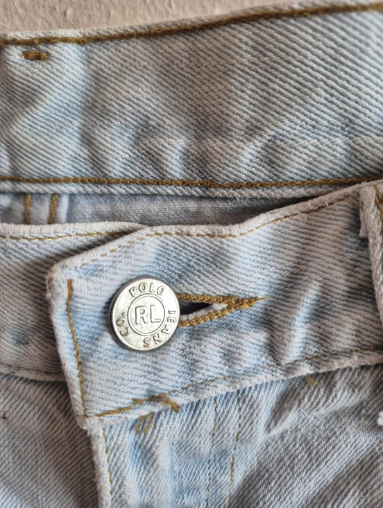 Vintage Ralph Lauren Polo 100% Cotton Women's Jeans Size 31" Waist Light Wash - Picture 5 of 11